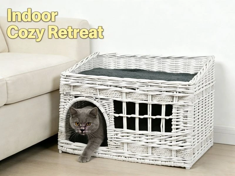 Natural Double-layer White Willow Cat Bed/pet Bed suppliers