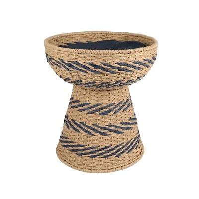 Mesa auxiliar de cama para gatos elevada con cuerda de papel natural estilo tejido a mano Respetuoso con el medio ambiente Fácil de limpiar Material no pegajoso Fácil de mantener