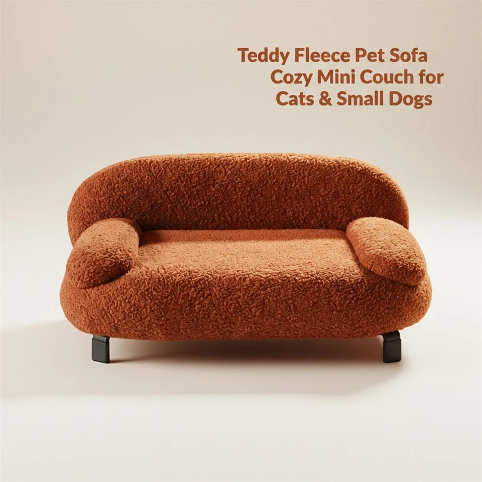 Sofá vintage de terciopelo para mascotas